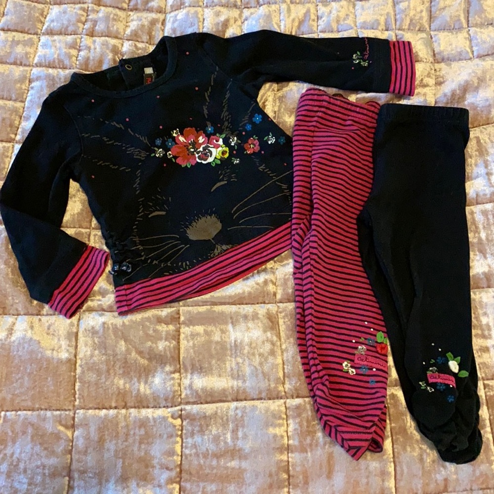 CATIMINI long sleeve/legging pair set